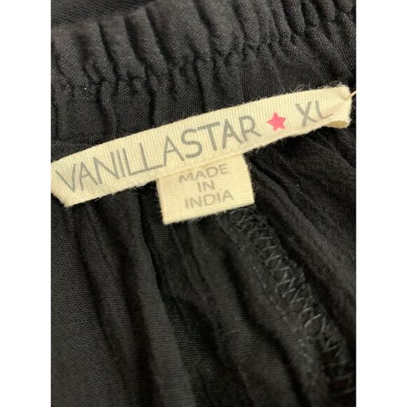 XL Vanilla Sky Womens Boho Black Pants Split Leg Lightweight Pull On - Picture 8 of 9